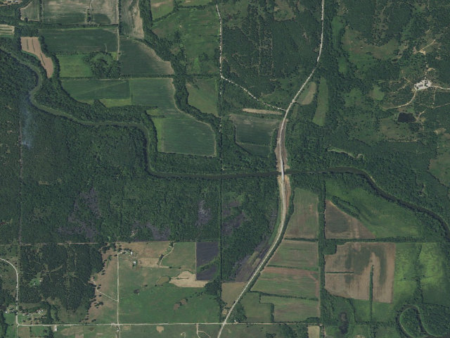 Aerial image of Hulah WMA primitive camp #1