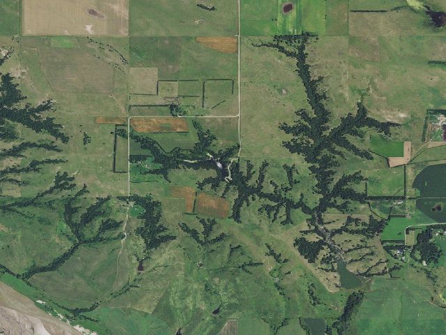 Aerial image of Hull Lake WMA
