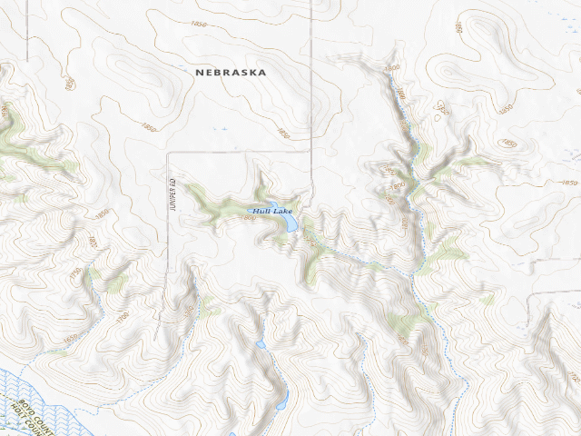 USGS topographic map of Hull Lake WMA