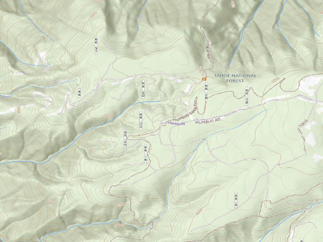 USGS topographic map of Humbug Ridge