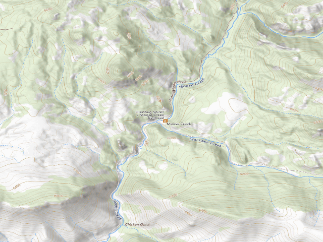 USGS topographic map of Humbug Spires Wsa