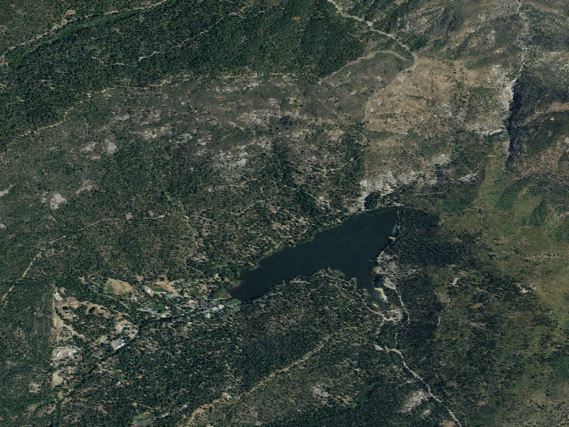 Aerial image of Hume Lake Campground