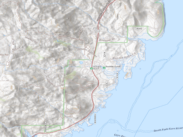 USGS topographic map of Hungry Gulch