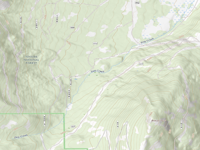 USGS topographic map of Hunter Camp 2 Campground