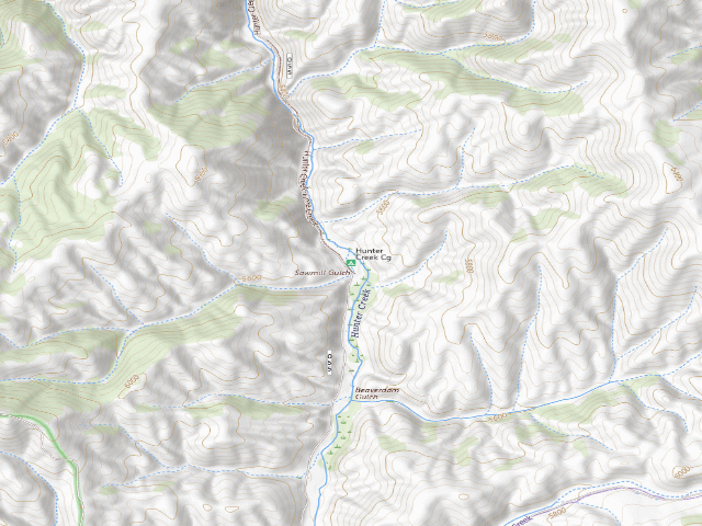USGS topographic map of Hunter Creek Cg