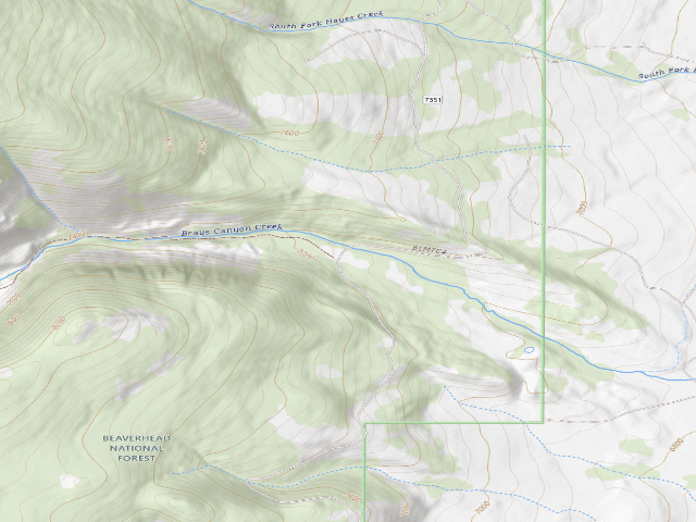 USGS topographic map of Hunting Camp 8