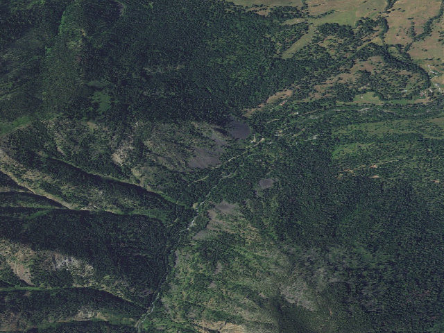 Aerial image of Hurricane Creek Campground