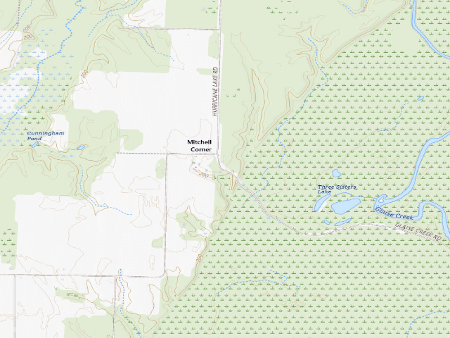 USGS topographic map of Hurricane Lake Camping Area #12
