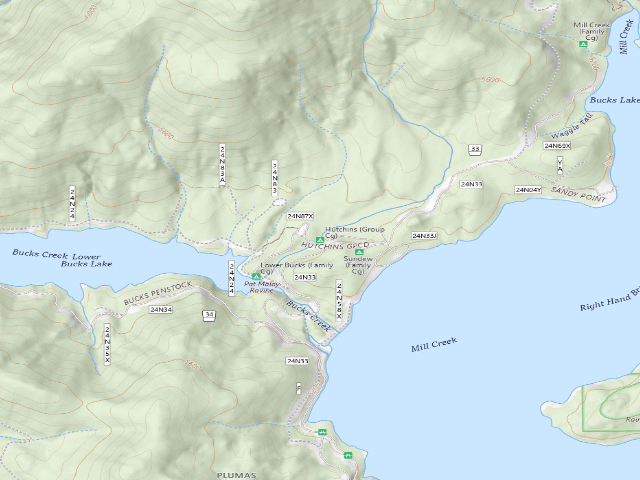 USGS topographic map of Hutchins (Group Cg)