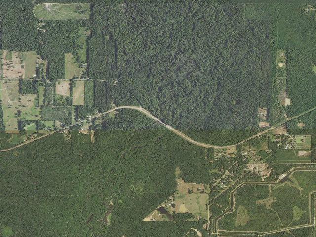 Aerial image of Hwy 157 Primitive Camping