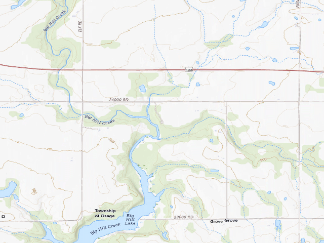 USGS topographic map of Hwy 160 Horse Trail North Camp (Big Hill Lake)