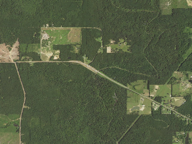 Aerial image of Hwy 2 Primitive Camping