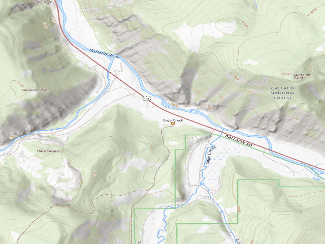 USGS topographic map of Hwy191-63 Sage Cktrlhd