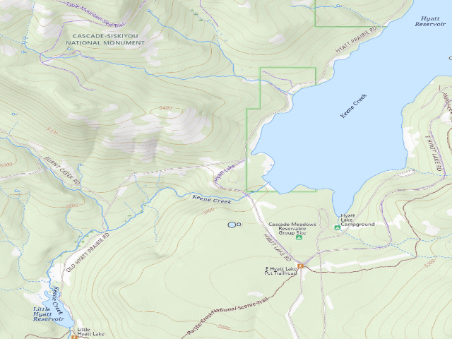 USGS topographic map of Hyatt Reservoir