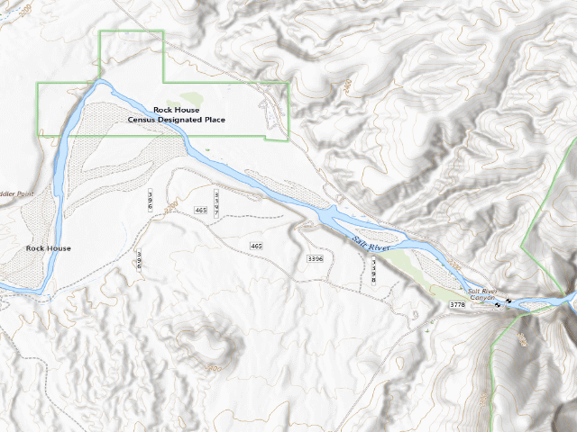 USGS topographic map of HZ Wash Dispersed