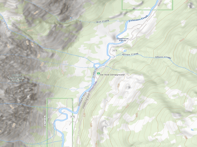 USGS topographic map of Ice Hole Campground