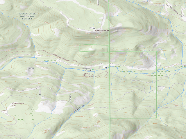 USGS topographic map of Icewater Creek