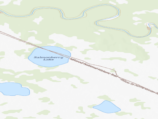 USGS topographic map of Iditarod National Historic Trail Recreation Management Area