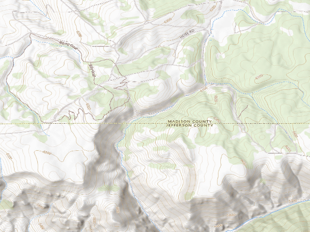USGS topographic map of IDL Endowment Land Camping Area — Madison County, ID (43.6562, -111.6559)