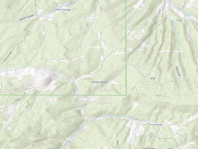 USGS topographic map of IDL Endowment Land Camping Area — Madison County, ID (43.6592, -111.5717)