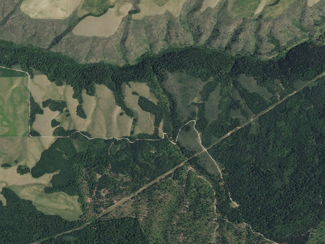 Aerial image of IDL Endowment Land Camping Area — Madison County, ID (43.7003, -111.6038)