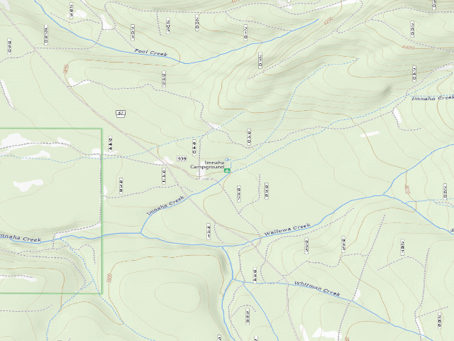 USGS topographic map of Imnaha Campground