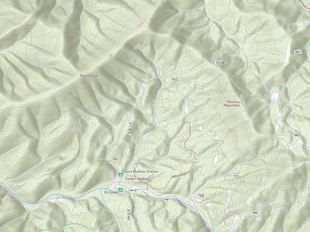 USGS topographic map of In George Washington National Forest