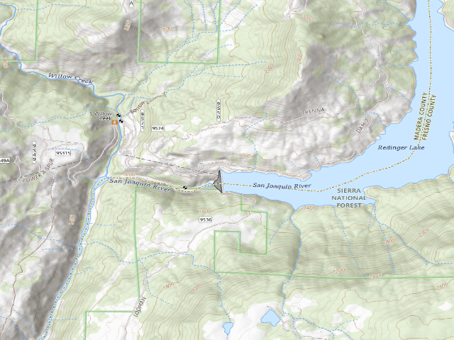 USGS topographic map of In Sierra National Forest