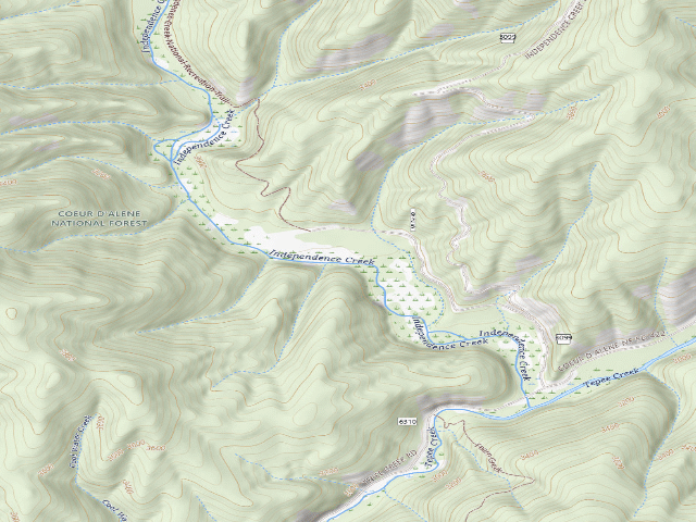 USGS topographic map of Independence Meadow 2A