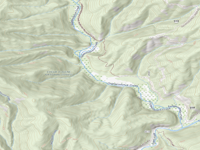 USGS topographic map of Independence Meadow 5
