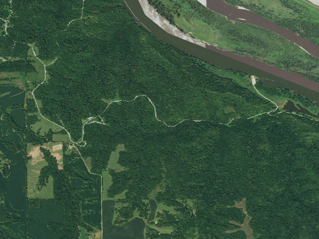 Aerial image of Indian Cave SP