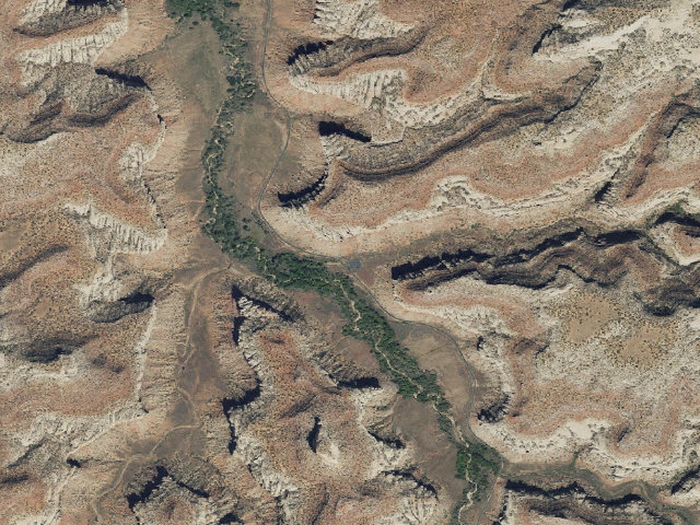 Aerial image of Indian Creek - Bears Ears National Monument