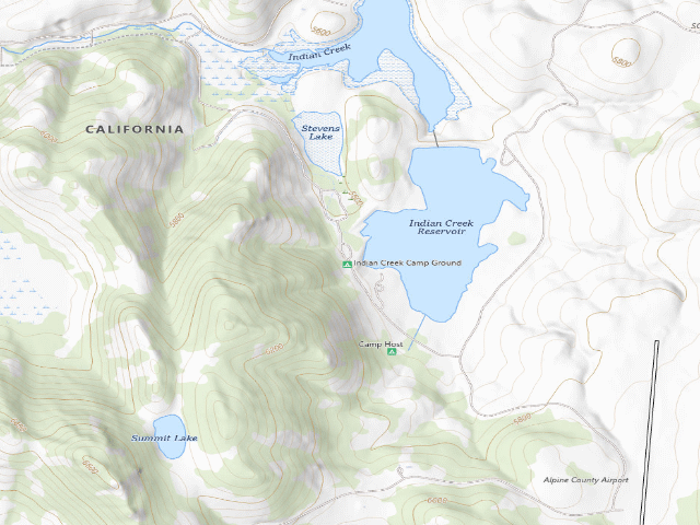 USGS topographic map of Indian Creek Campground
