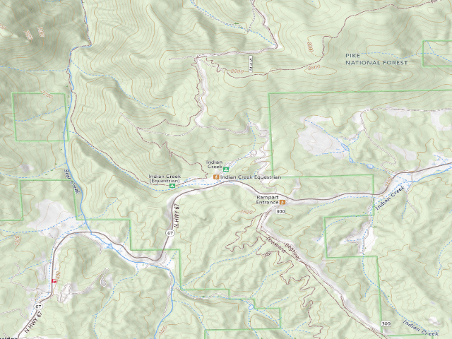 USGS topographic map of Indian Creek