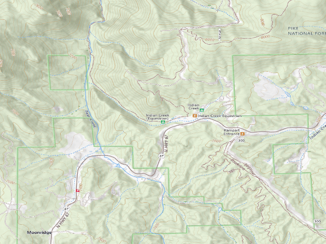USGS topographic map of Indian Creek (Equestrian)