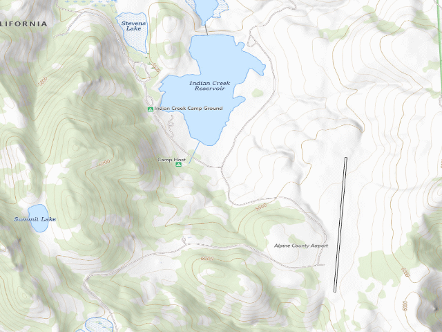 USGS topographic map of Indian Creek Recreation Area