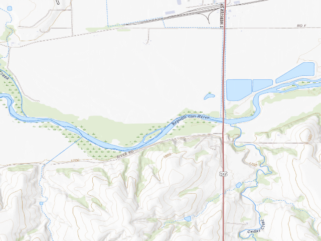 USGS topographic map of Indian Creek WMA