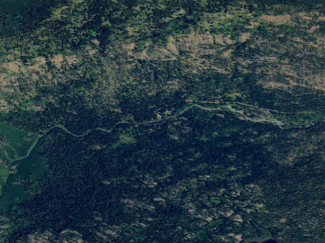 Aerial image of Indian Crossing Campground