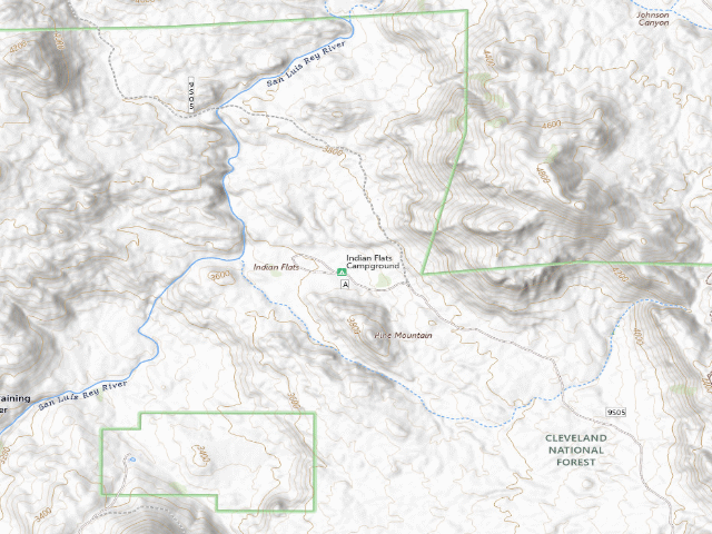 USGS topographic map of Indian Flats Group Camp (Closed)
