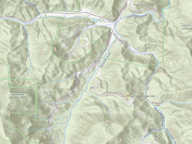 USGS topographic map of Indian Grave Gap Road Dispersed Campsite 1
