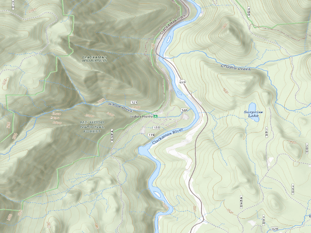 USGS topographic map of Indian Henry
