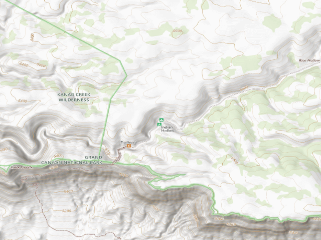 USGS topographic map of Indian Hollow Campground