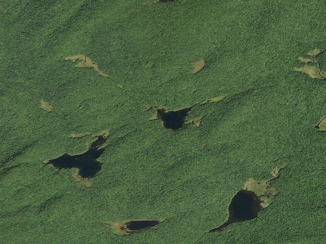 Aerial image of Indian Lake Tent Site [DEC #6065] (Shaker Mountain Wild Forest)