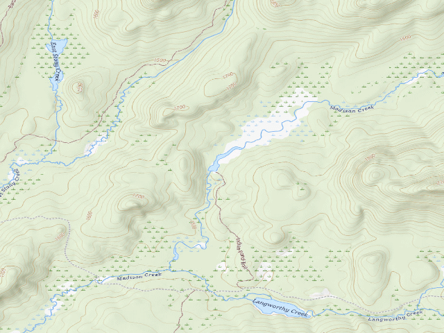USGS topographic map of Indian Pond Trail Campsite (Wilcox Lake Wild Forest)