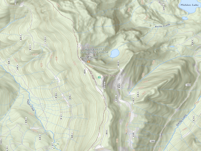 USGS topographic map of Indian Ridge Lookout