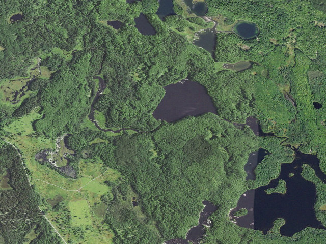 Aerial image of Indian River Bar Lake Camping Area