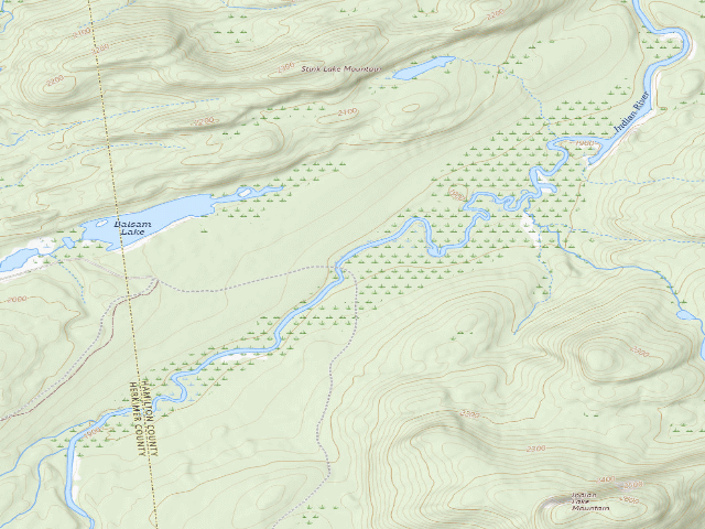 USGS topographic map of Indian River Campsite (West Canada Lake Wilderness)