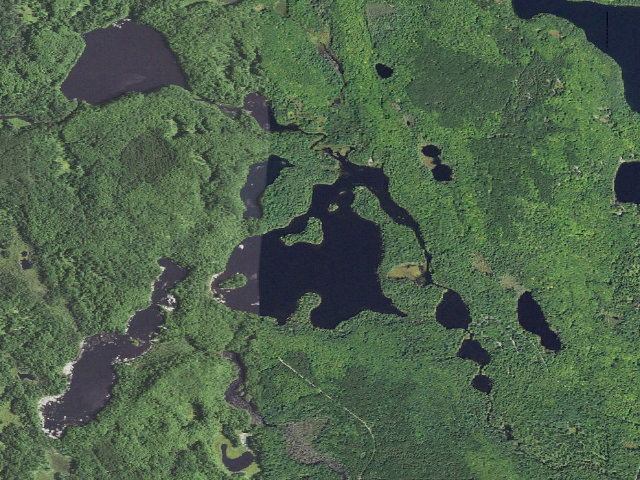 Aerial image of Indian River Fish Lake Island Camping Area