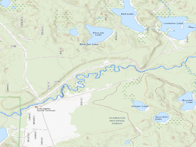 USGS topographic map of Indian River Pine Peak Camping Area