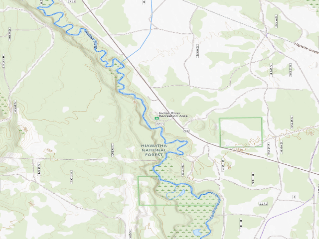 USGS topographic map of Indian River Recreation Area